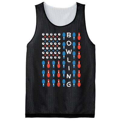 American Flag Bowling Bowler Gifts For Bowling Team Mesh Reversible Basketball Jersey Tank