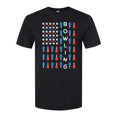 American Flag Bowling Bowler Gifts For Bowling Team Softstyle® CVC T-Shirt