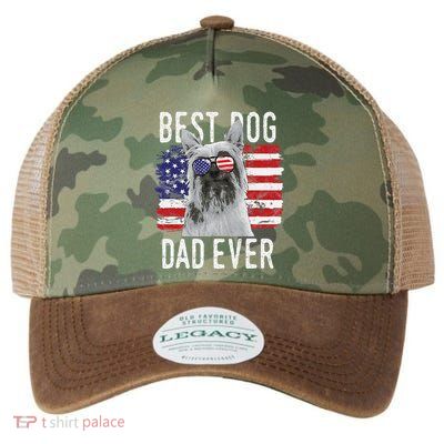 American Flag Best Dog Dad Ever Silky Terriers Usa Legacy Tie Dye Trucker Hat