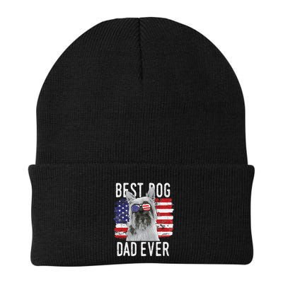 American Flag Best Dog Dad Ever Silky Terriers Usa Beanie