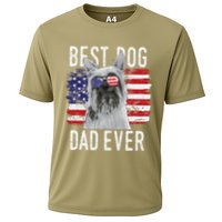 American Flag Best Dog Dad Ever Silky Terriers Usa Cooling Performance Crew T-Shirt