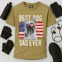 American Flag Best Dog Dad Ever Silky Terriers Usa Cooling Performance Crew T-Shirt