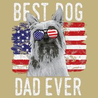 American Flag Best Dog Dad Ever Silky Terriers Usa Cooling Performance Crew T-Shirt