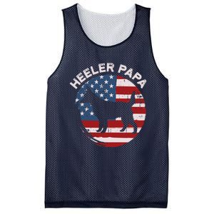 American Flag Blue Heeler Papa Red Australian Cattle Dog Dad Mesh Reversible Basketball Jersey Tank