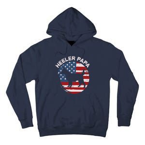 American Flag Blue Heeler Papa Red Australian Cattle Dog Dad Tall Hoodie