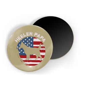 American Flag Blue Heeler Papa Red Australian Cattle Dog Dad Magnet