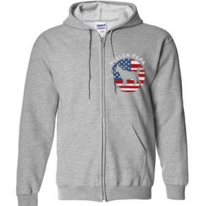 American Flag Blue Heeler Papa Red Australian Cattle Dog Dad Full Zip Hoodie