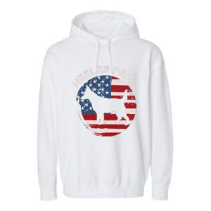 American Flag Blue Heeler Papa Red Australian Cattle Dog Dad Garment-Dyed Fleece Hoodie