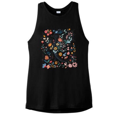 Abraxos Fantasy Bookish Floral Abraxos Ladies PosiCharge Tri-Blend Wicking Tank