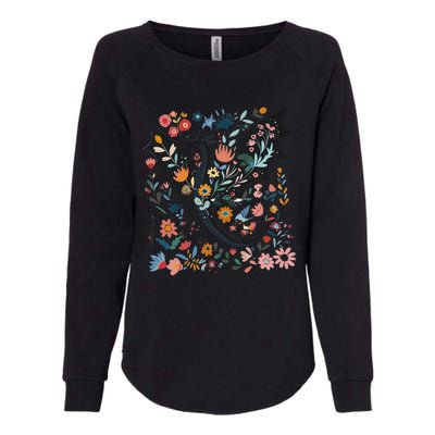 Abraxos Fantasy Bookish Floral Abraxos Womens California Wash Sweatshirt