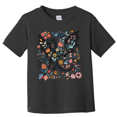 Abraxos Fantasy Bookish Floral Abraxos Toddler T-Shirt