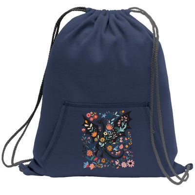 Abraxos Fantasy Bookish Floral Abraxos Sweatshirt Cinch Pack Bag