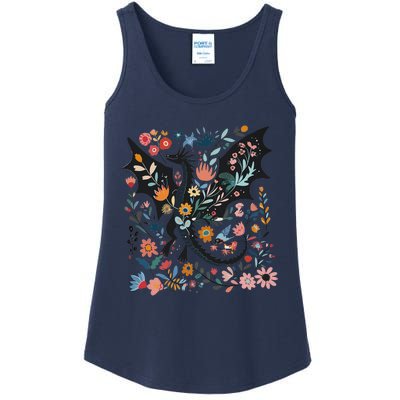 Abraxos Fantasy Bookish Floral Abraxos Ladies Essential Tank