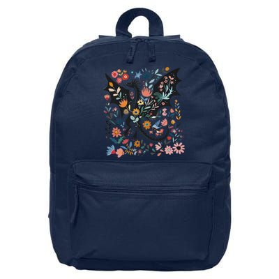 Abraxos Fantasy Bookish Floral Abraxos 16 in Basic Backpack