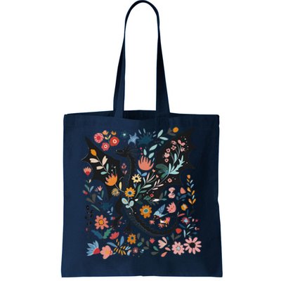 Abraxos Fantasy Bookish Floral Abraxos Tote Bag