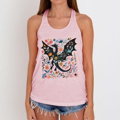 Abraxos Fantasy Bookish Floral Abraxos Women's Knotted Racerback Tank