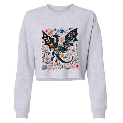 Abraxos Fantasy Bookish Floral Abraxos Cropped Pullover Crew