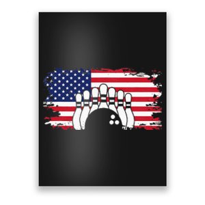 American Flag Bowling Apparel Bowling Poster