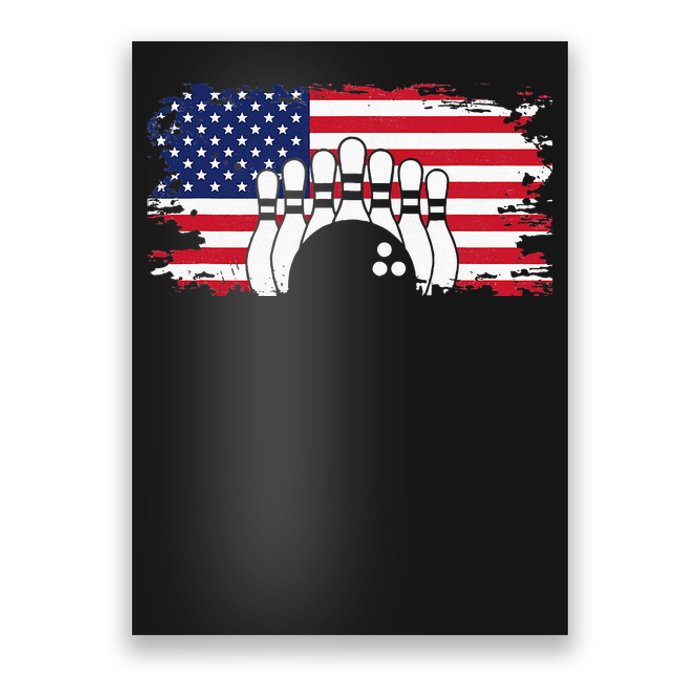 American Flag Bowling Apparel Bowling Poster