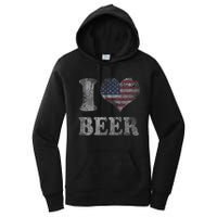 American Flag Beer 4th Of July Usa Women's Pullover Hoodie