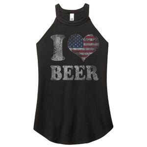 American Flag Beer 4th Of July Usa Women's Perfect Tri Rocker Tank