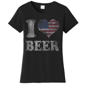 American Flag Beer 4th Of July Usa Women's T-Shirt