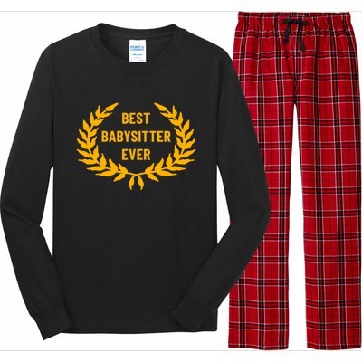 Award For Best Sitter Cool Gift Long Sleeve Pajama Set