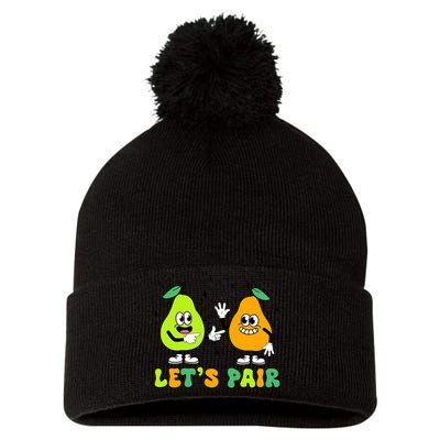 ABA Funny Behavior Analyst Therapist Let's Pair RBT  Pom Pom 12in Knit Beanie