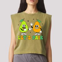 ABA Funny Behavior Analyst Therapist Let's Pair RBT  Garment-Dyed Women's Muscle Tee