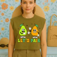 ABA Funny Behavior Analyst Therapist Let's Pair RBT  Garment-Dyed Women's Muscle Tee