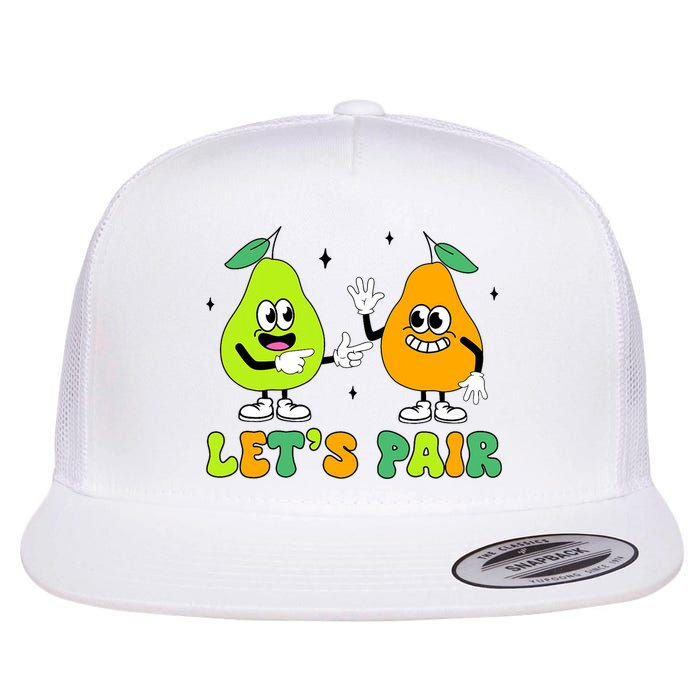 ABA Funny Behavior Analyst Therapist Let's Pair RBT  Flat Bill Trucker Hat