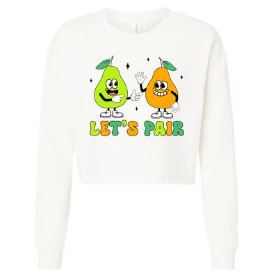ABA Funny Behavior Analyst Therapist Let's Pair RBT  Cropped Pullover Crew