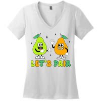 ABA Funny Behavior Analyst Therapist Let's Pair RBT  Women's V-Neck T-Shirt