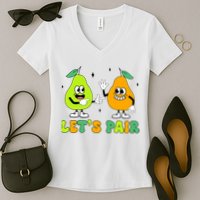 ABA Funny Behavior Analyst Therapist Let's Pair RBT  Women's V-Neck T-Shirt