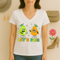 ABA Funny Behavior Analyst Therapist Let's Pair RBT  Women's V-Neck T-Shirt