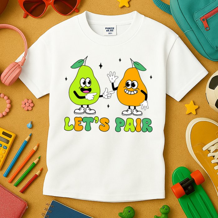 ABA Funny Behavior Analyst Therapist Let's Pair RBT  Kids T-Shirt