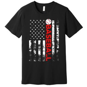 American Flag Baseball Team Gift Premium T-Shirt