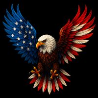American Flag Bald Eagle Patriotic Eagle 4th Of July USA  City Backpack