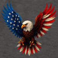 American Flag Bald Eagle Patriotic Eagle 4th Of July USA  Vector Backpack