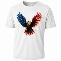 American Flag Bald Eagle Patriotic Eagle 4th Of July USA  Cooling Performance Crew T-Shirt
