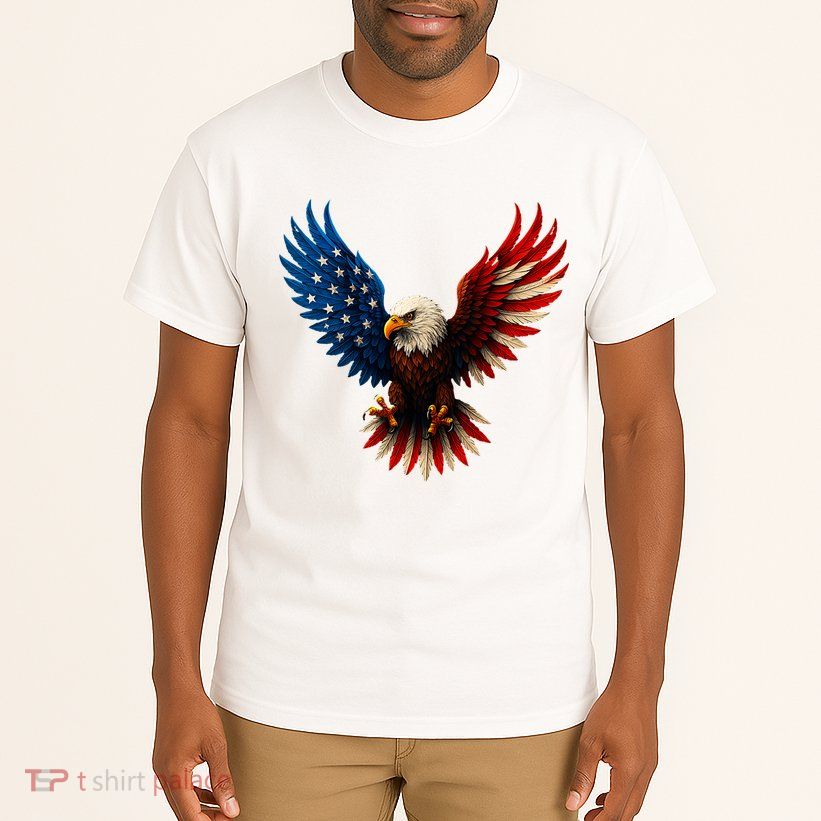 American Flag Bald Eagle Patriotic Eagle 4th Of July USA  Tall T-Shirt