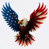 American Flag Bald Eagle Patriotic Eagle 4th Of July USA  11oz C Handle Ceramic Mug
