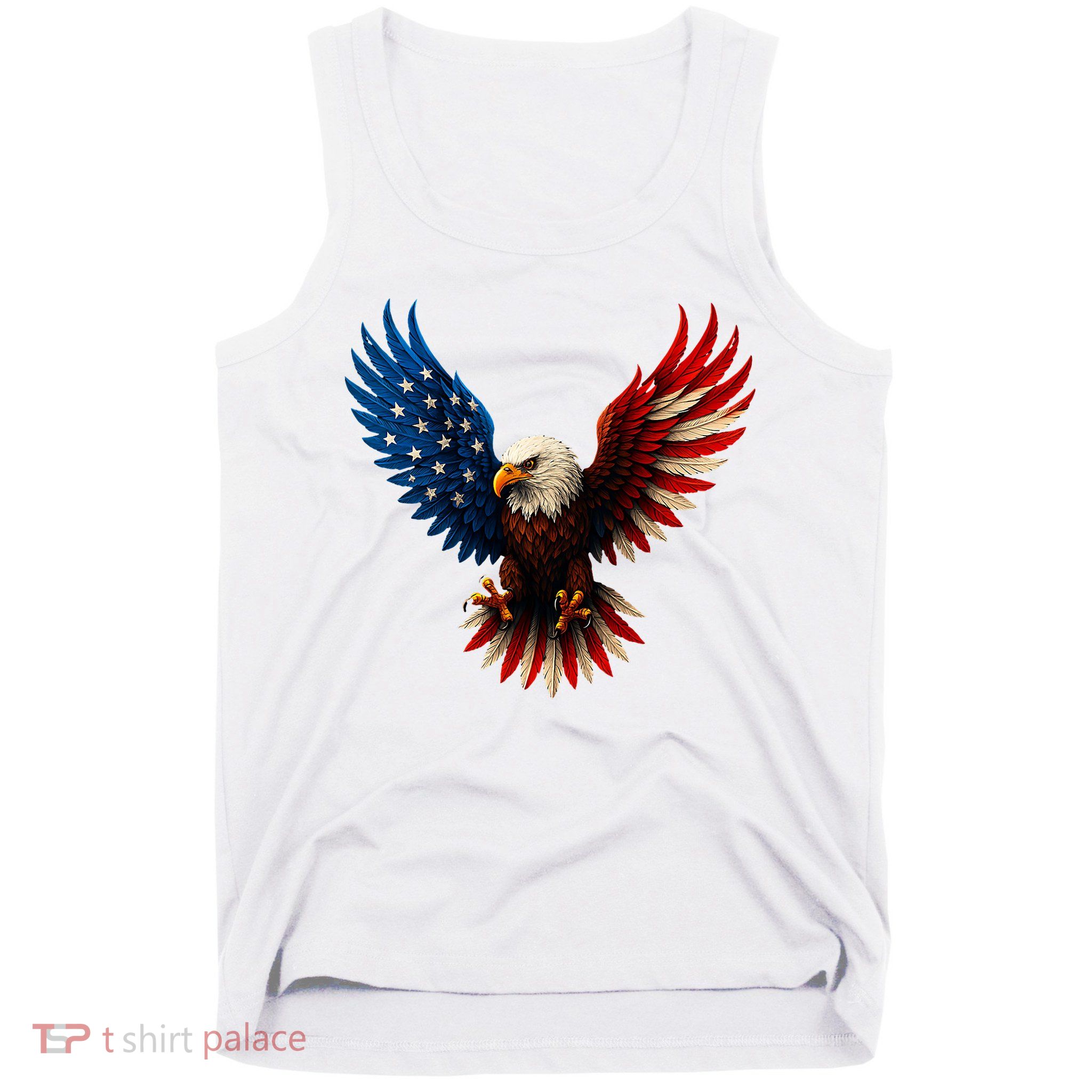 American Flag Bald Eagle Patriotic Eagle 4th Of July USA  Tank Top