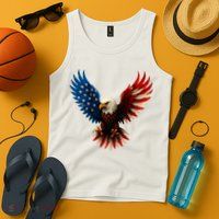 American Flag Bald Eagle Patriotic Eagle 4th Of July USA  Tank Top