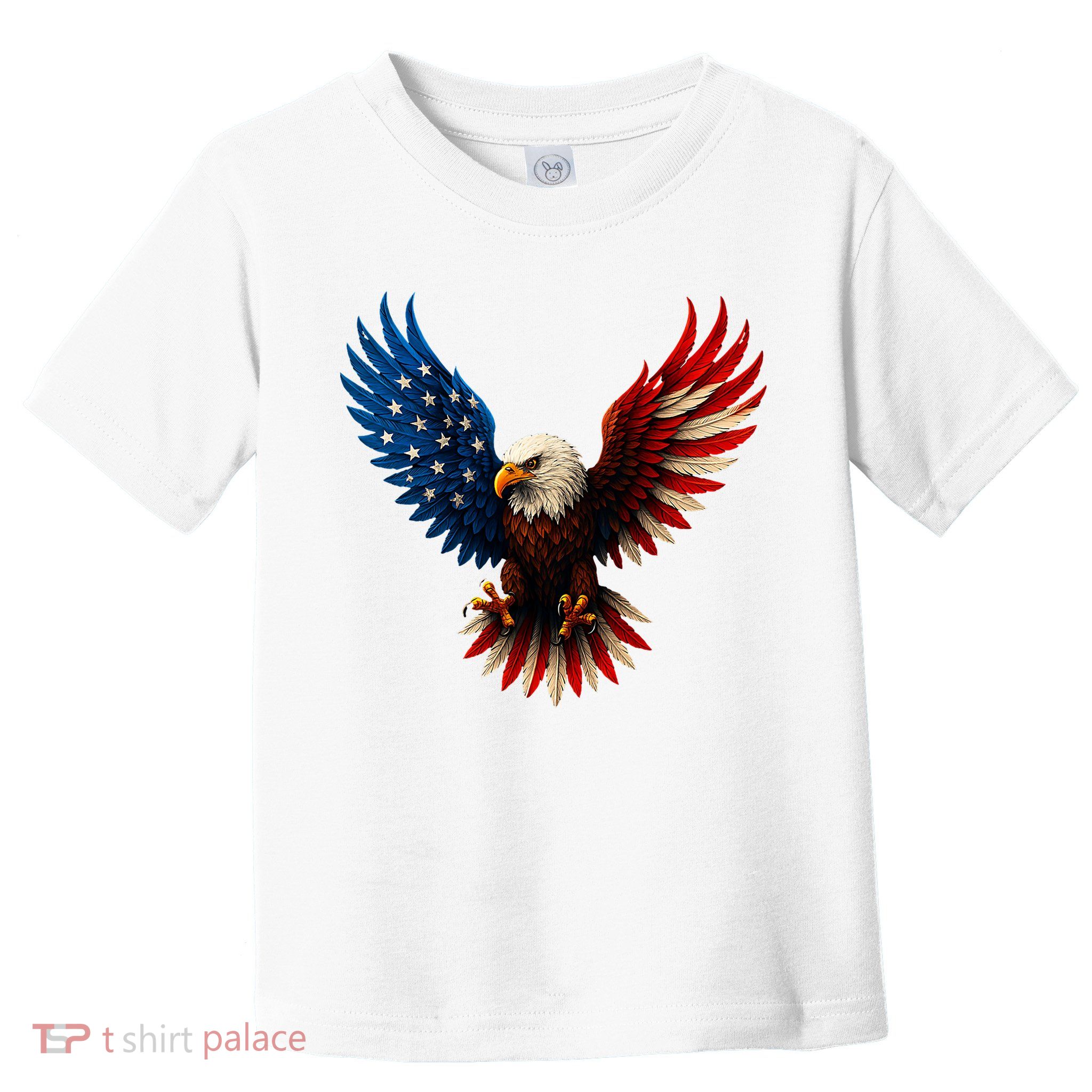 American Flag Bald Eagle Patriotic Eagle 4th Of July USA  Toddler T-Shirt