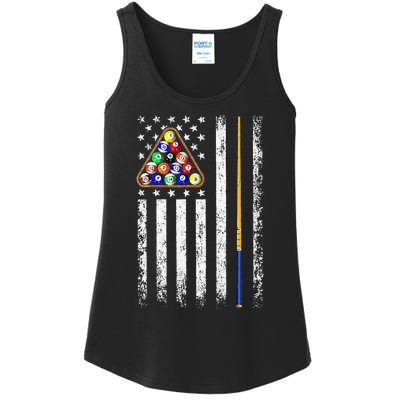 American Flag Billiard Vintage Pool Player Men Women Ladies Essential Tank