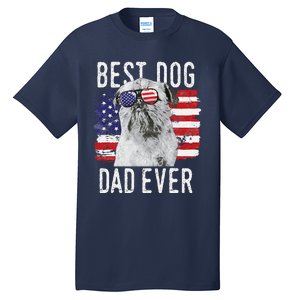 American Flag Best Dog Dad Ever Brussels Griffon Usa Tall T-Shirt