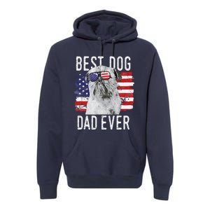 American Flag Best Dog Dad Ever Brussels Griffon Usa Premium Hoodie