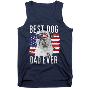 American Flag Best Dog Dad Ever Brussels Griffon Usa Tank Top