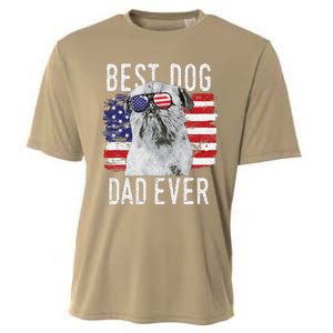 American Flag Best Dog Dad Ever Brussels Griffon Usa Cooling Performance Crew T-Shirt